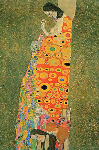 « abandonnée espère » par gustav klimt,, impression