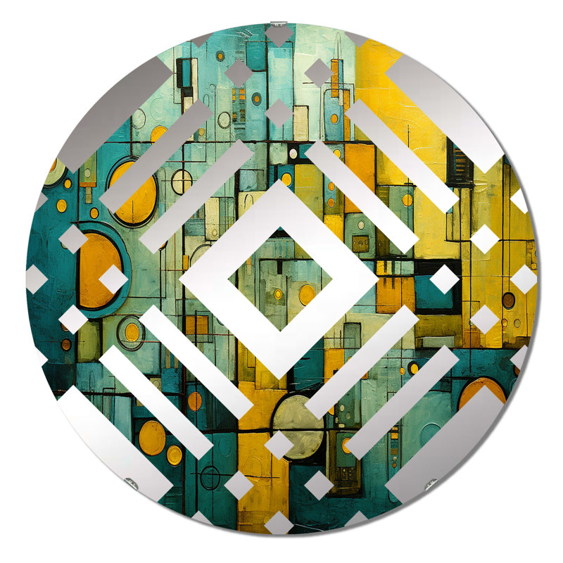 Hanshermann - Miroir décoratif diamant, 23,6 po x 23,6 po