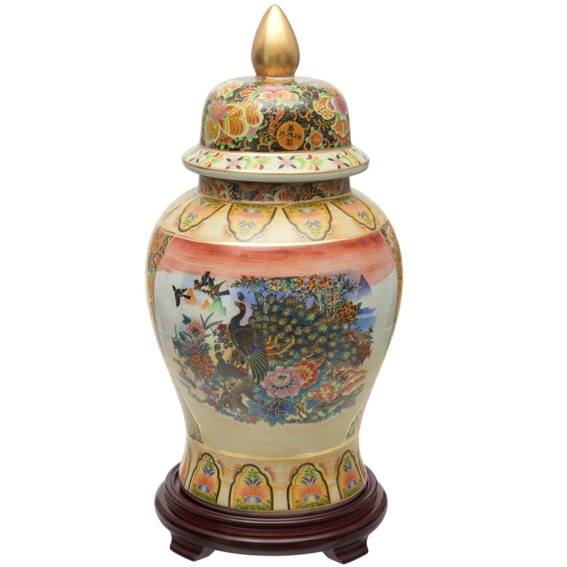 Timeless Chinese Temple Jar, Satsuma, 18"