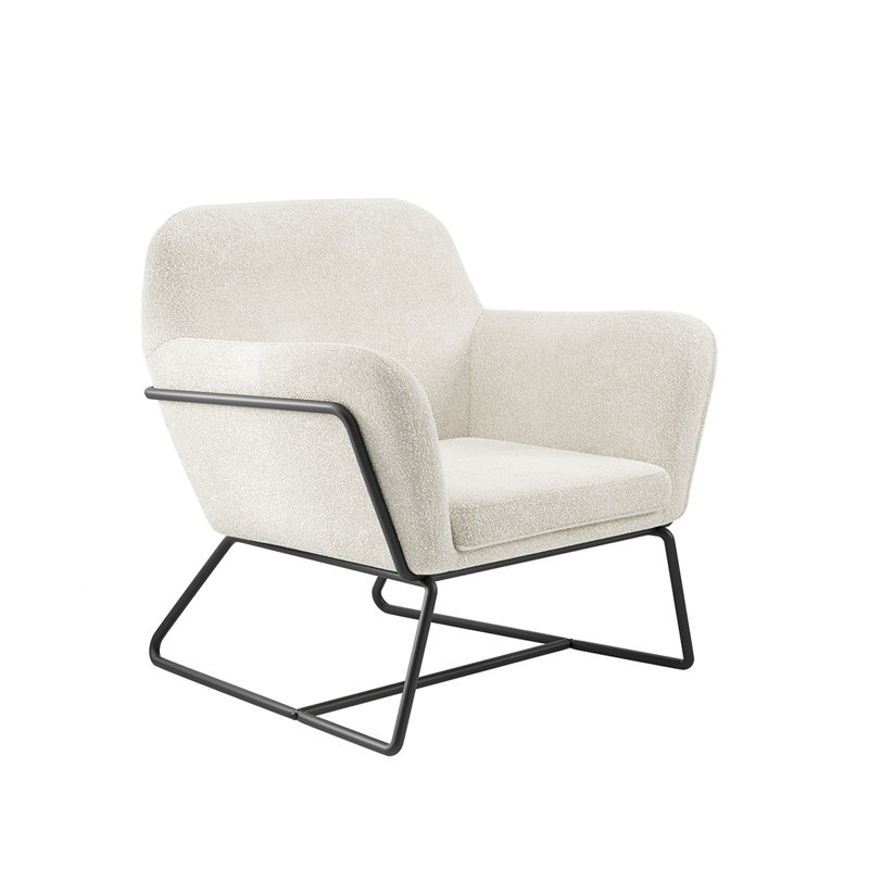 LPD Home Velvet Armchair, Ivory, Black