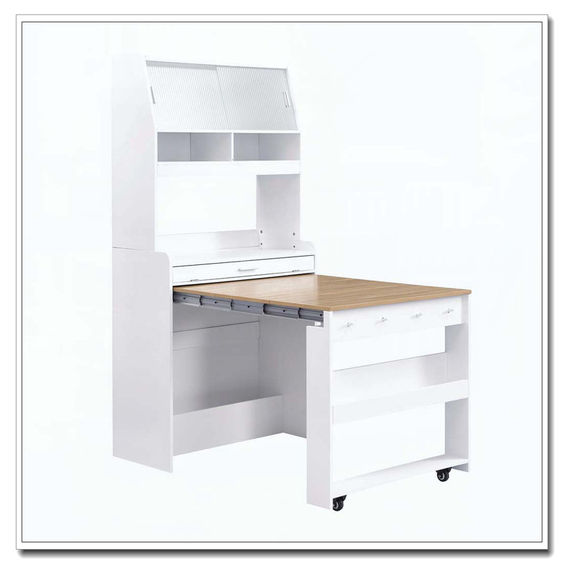 Armoire de salle à manger compacte, Blanc