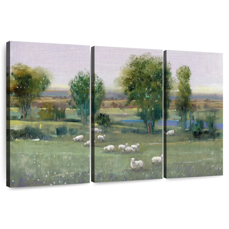 Alvord Field Of Sheep I, H 28 po x l 45 po