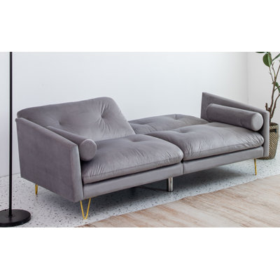 Odysseus 3 Seater Convertible Velvet Sleeper Sofa