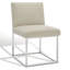 Chaise d'appoint rembourrée en acier inoxydable Athens-1301241972-1213203037