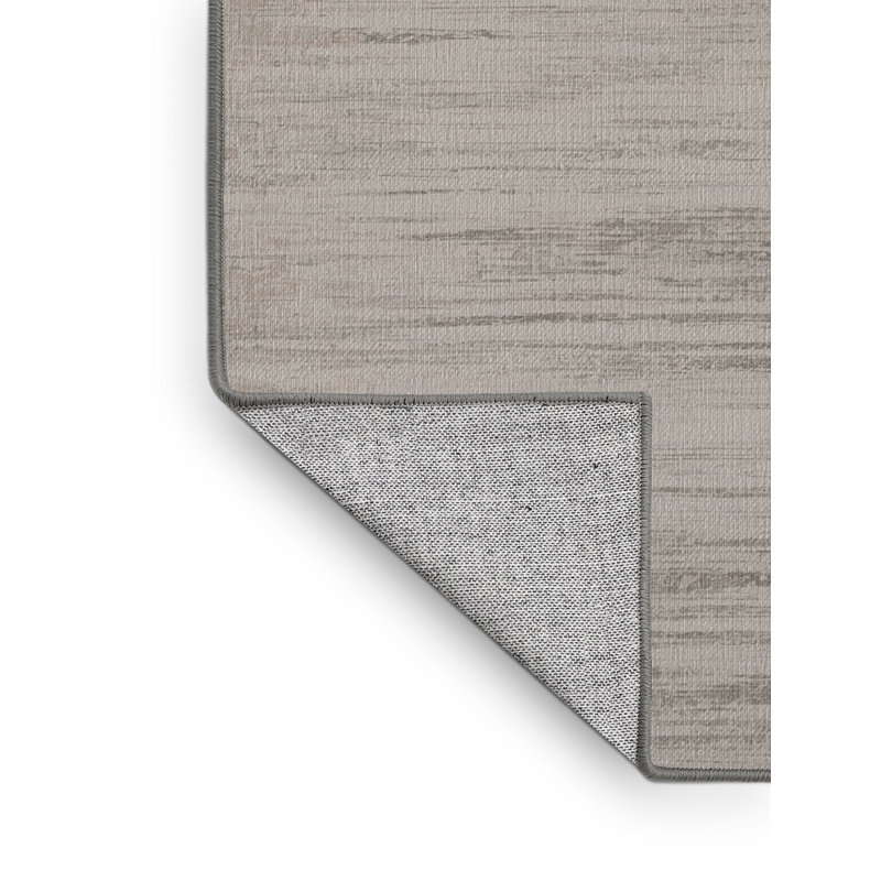 Machine Washable Abstract Gray Area Rug, Round 5'