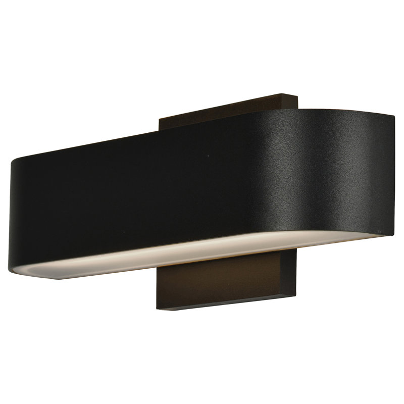 Luminaire à cloison d'extérieur 2 lumières H 2,48 po Tarleton, Noir