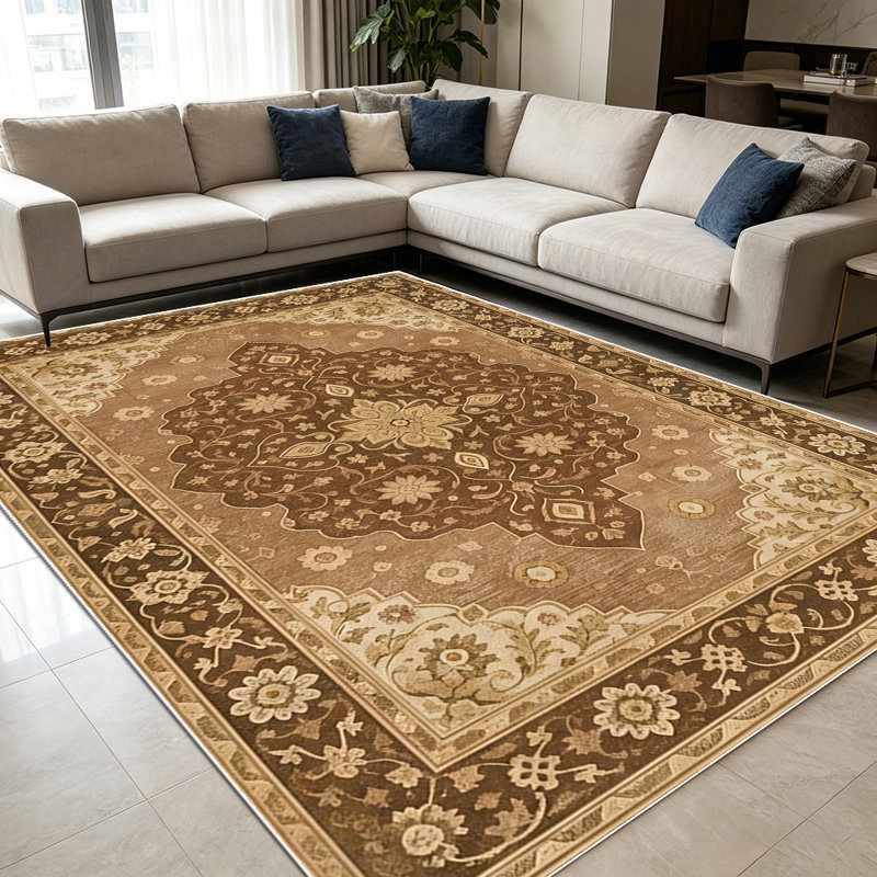 1PC Vintage Persian Medallion Floral area rugs for Living Room, Soft and Comfortable, Suitable for all seasons, easy-to-maintain, machine washable Indoor floor mat, Under Table Farmhouse suitable for dining room, bedroom, foyer, home office, patio,