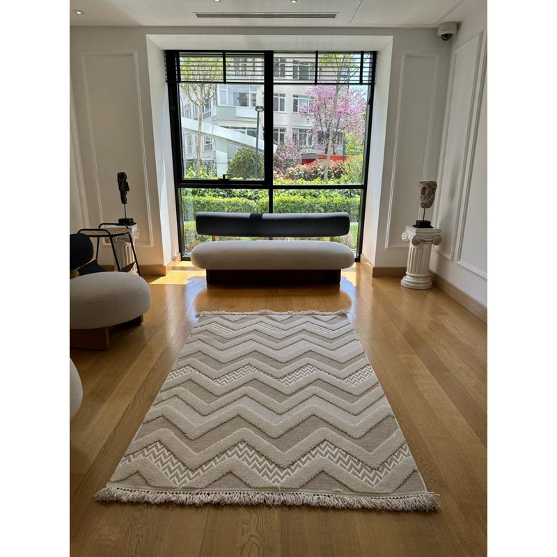 Tivan Striped Indoor / Outdoor Rug, Runner 3'3" x 9'10"