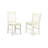 5 Piece Dining Set for 4 Includes a Round Kitchen Table with Pedestal and 4 Dinette Chairs, Linen White-1729564833-1729564834