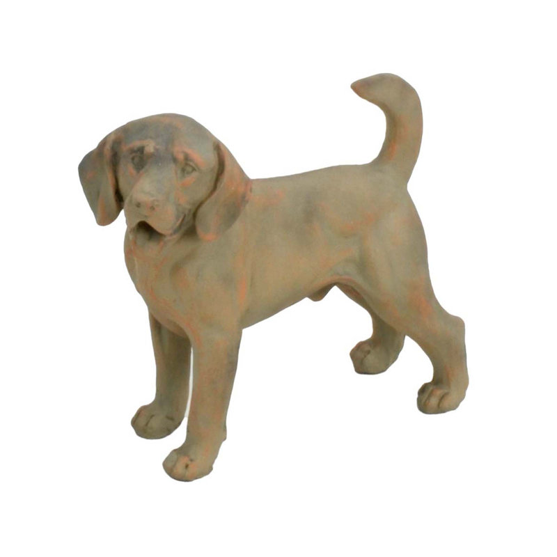 Odessa DOG Standing 34cm Blue Iron Effect, Sienna Sand