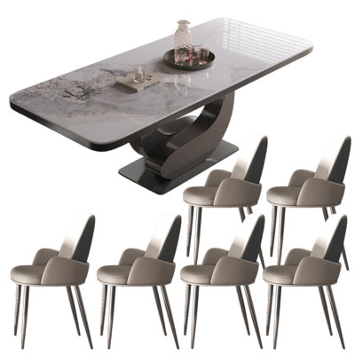 Italian style home rectangular dining table sets