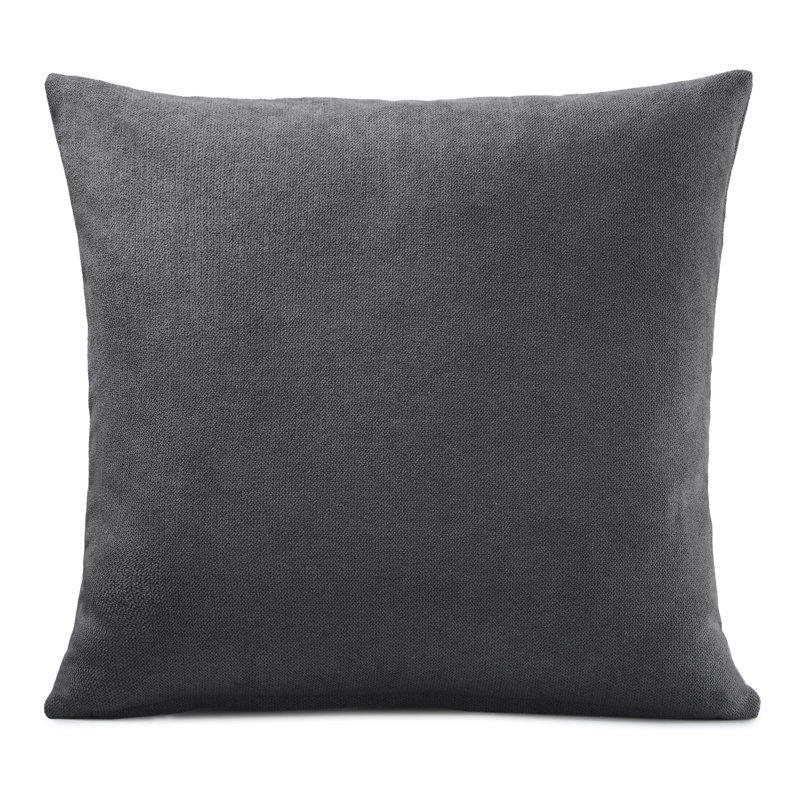 Velvet Feel Chenille Scatter Cushion Cover, Slate, 45 cm x 45 cm
