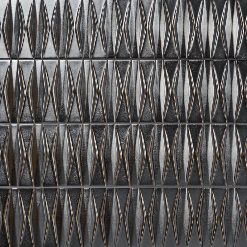 Divine Harlequin 13 in. x 16 in. Glass Mosaic Tile (1.39 Sq. Ft. / Sheet), Dark Grey