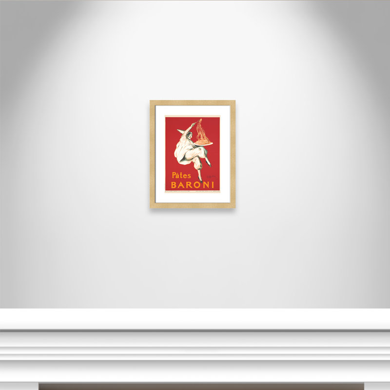 «Brickhill Pates Baroni», affiche vintage encadrée, H 19,5 po x l 15,5 po x P 2 po, Champagne