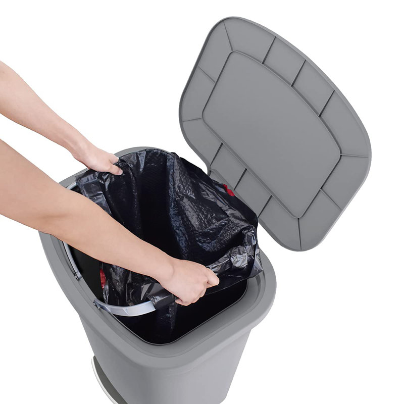 Poubelle en plastique GLAD 20 gallons, 20, Gris