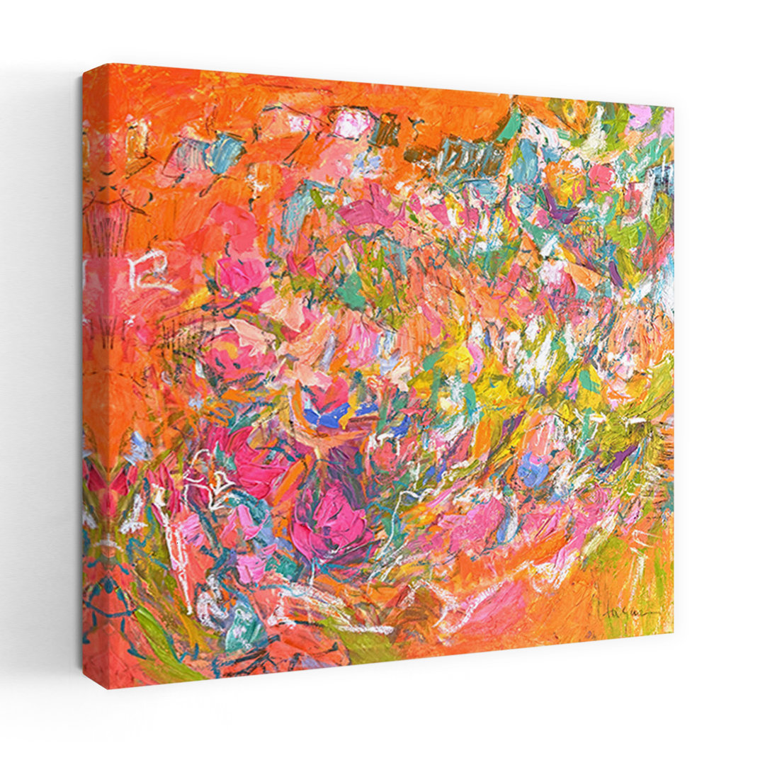 Contemporary Art Abstract Colorful Contemporary Flower Wall Art