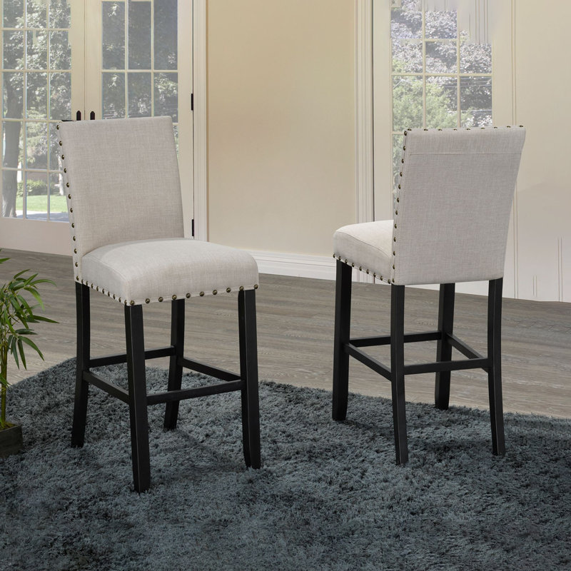 Tabouret Bravar, Tabouret de bar (siège d'une hauteur de 29 po), Beige