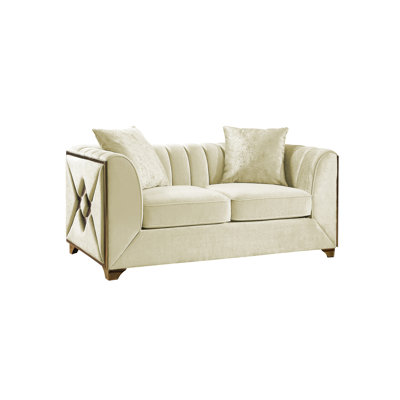 Causeuse de style moderne Velencia de couleur crème identique à G150109221 (NJ Stock)