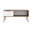 Table basse Basset, 1 tiroir, 1 tablette, 4 pieds