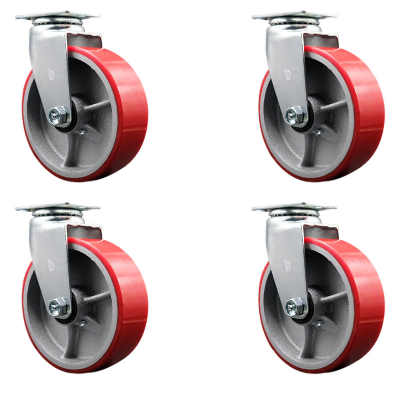 Poly sur roulettes en fonte, Rouge