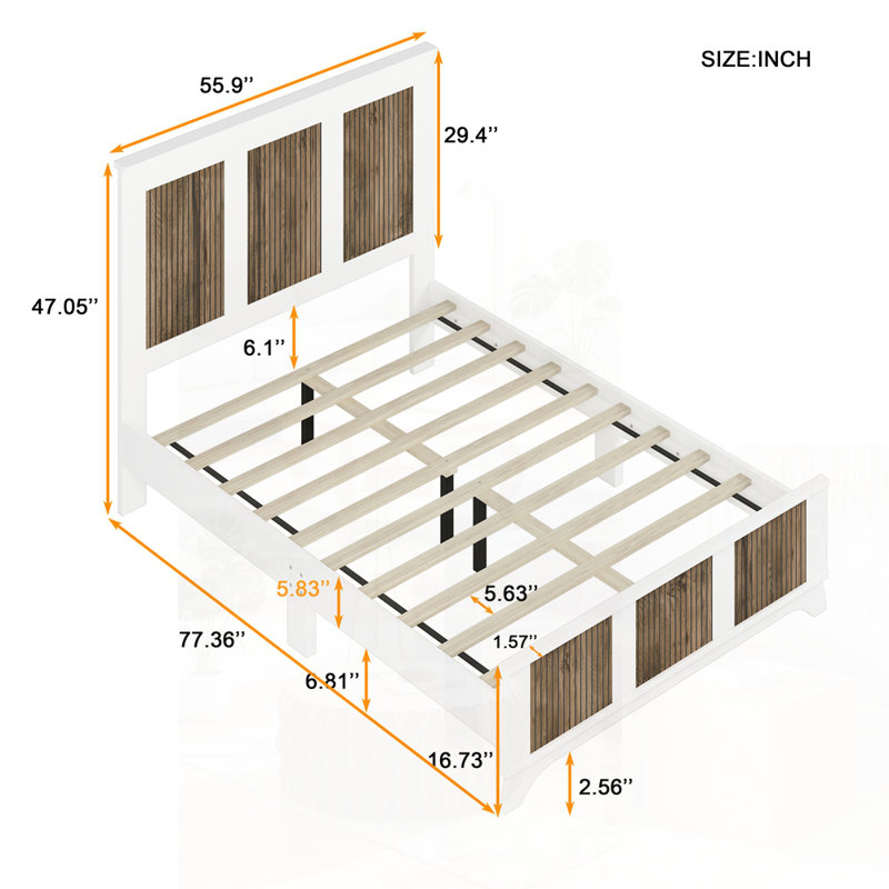 Lit plateforme double Farmhouse