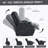 Dark Grey PU Linfinite Position Up To 350 LBS Power Lift Recliner Chair For Elderly, Heavy Duty Motion Mechanism With 8-Point Vibration Massage And Lumbar Heating, USB Charging Port, Cup Holders-1265488864