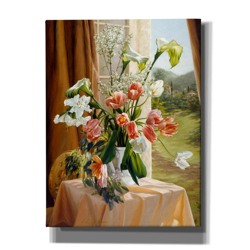 «By The Window» par Robin Anderson, art mural sur toile, H 16 po x l 12 po x P 0,75 po