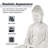 22.75"H MGO White Meditating Buddha Statue