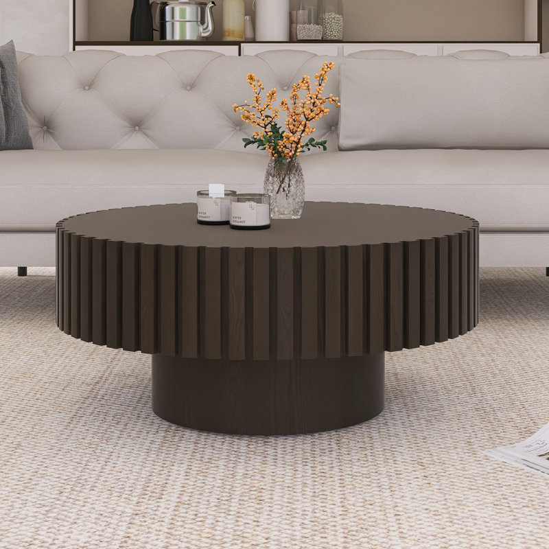 Table basse ronde pour le salon, Noir