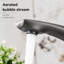 Robinet de lavabo de salle de bain à poignée simple 0ontZ Gunmetal Black-130119084