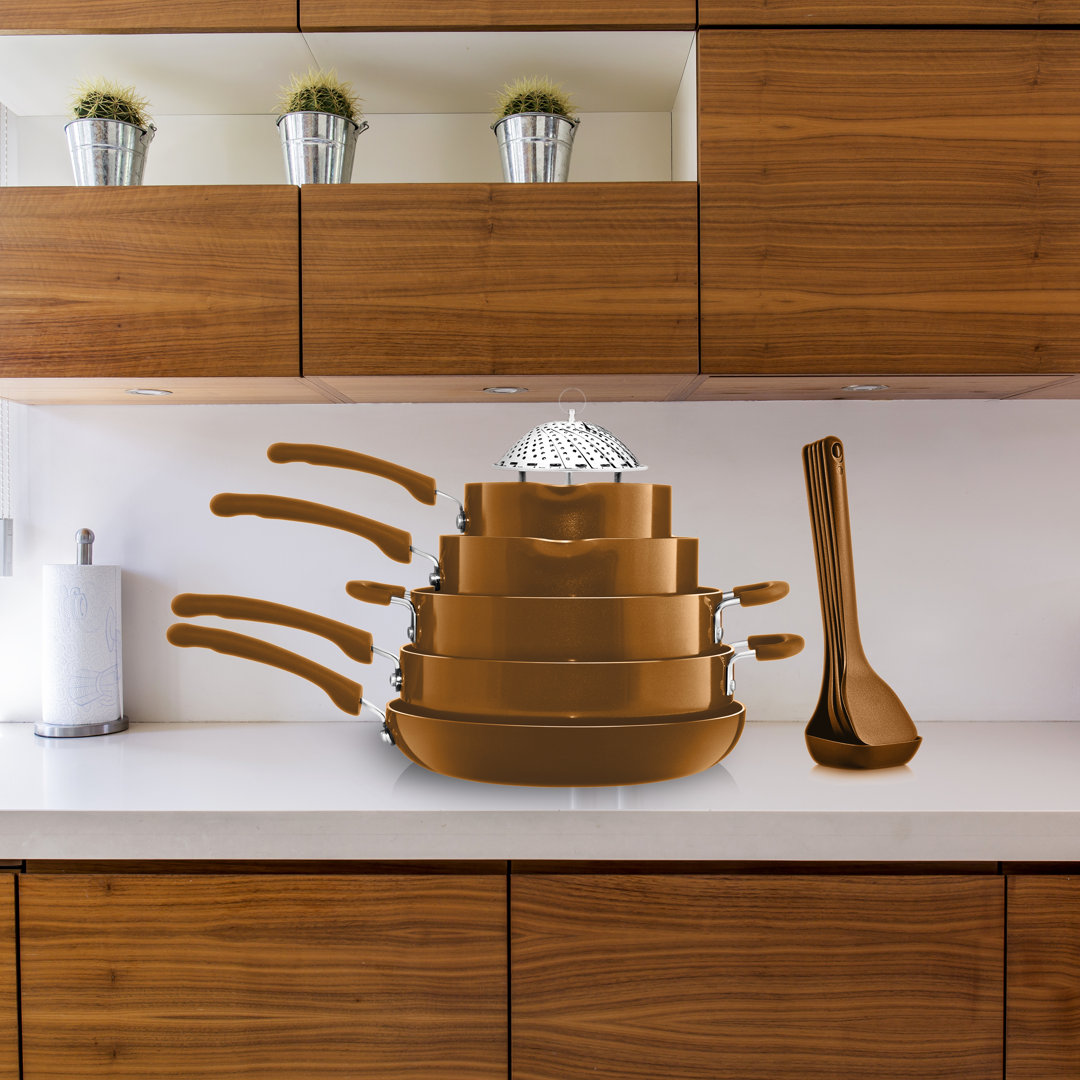 17 Piece Kitchenware Non-Stick Cookware Set NutriChef