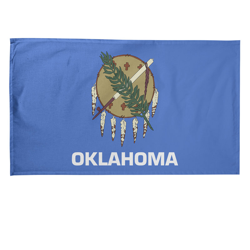 Serviette de thé à drapeau oklahoma, Sergé de coton