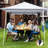 8 Ft. X 8 Ft. White Pop-Up Canopy With Extended Eaves
