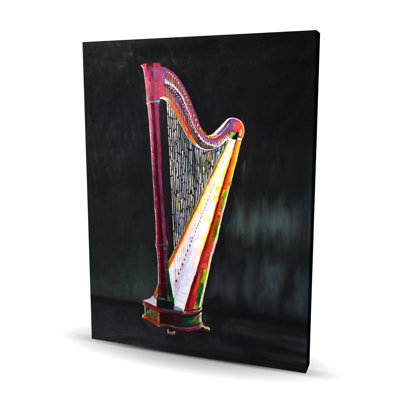 Realistic Harp Canvas | Musical Instrument Decor