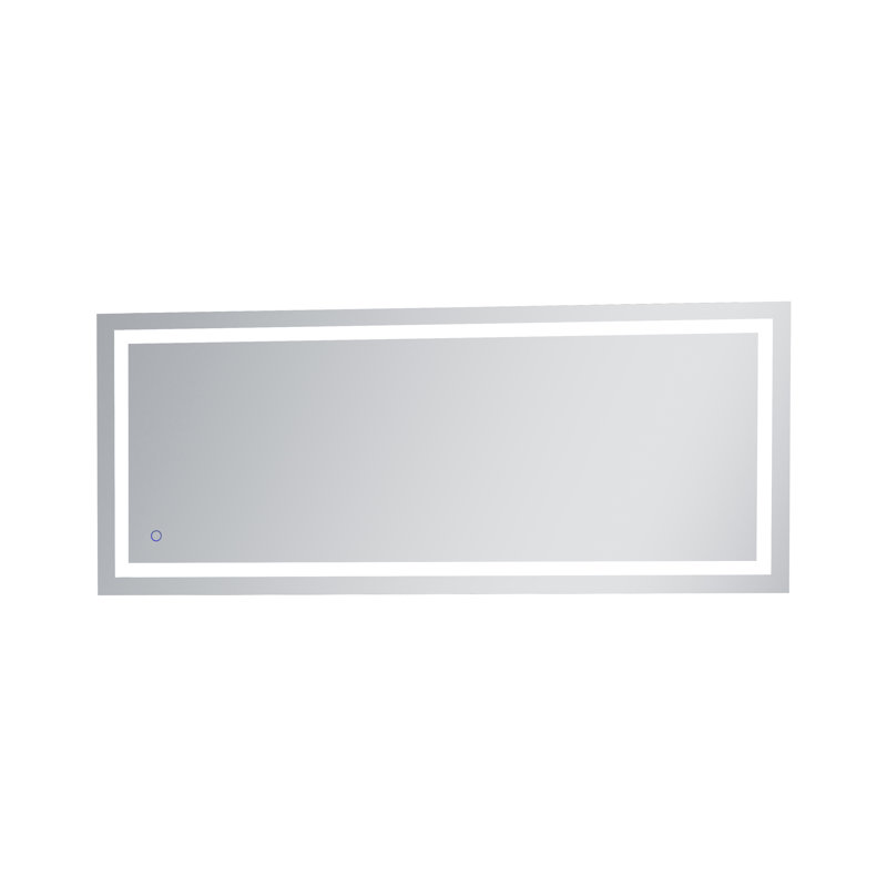Scoles Flat LED Wall Mirror, 30" H x 72" W x 1.93" D