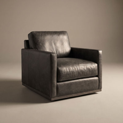 Fauteuil pivotant en cuir Monterrey