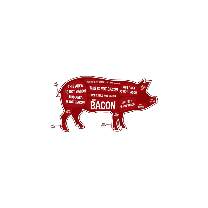 " Not Bacon - Pig ", 12" H x 18" W x 1.5" D