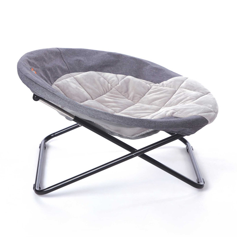 Lit de camp surélevé, gris, Grand (l 30 po x P 30 po x H 16,5 po)