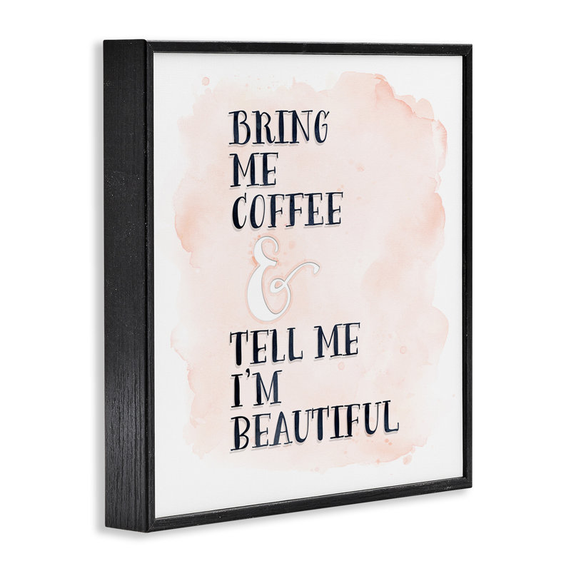 «Bring Me Coffee» par Tara Moss, Giclée encadrée noir minuit, H 12 po x l 12 po