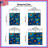Blue Orange Flowers Quilted Bedspread-126078345