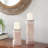 Lisette 2 Piece Glass Tabletop Candlestick Set