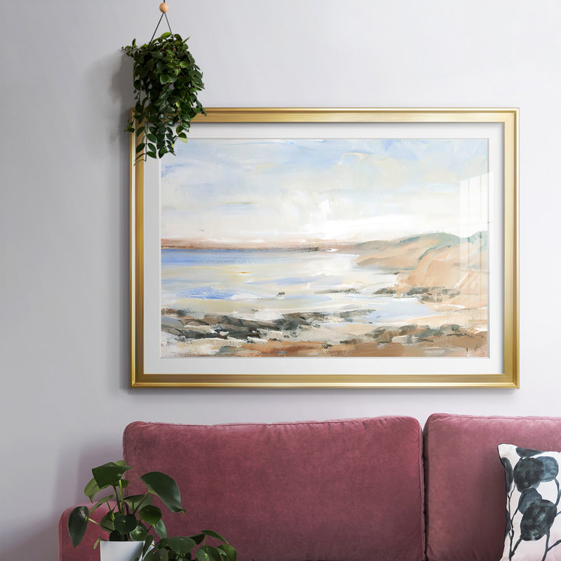 Shoreline Study II, reproduction d'art encadrée, Or, H 15 po x l 21 po x P 1,5 po