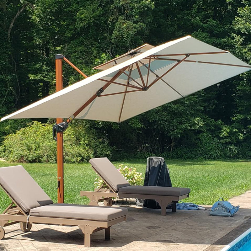 Toile de parasol en porte-à-faux 12 'x 12', Bruyère beige