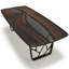 Ombrone Walnut Wood Dining Table-1157510190