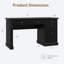 Bureau de direction moderne cannelé 54 "avec station de charge - Table d'écriture d'ordinateur en bois avec tiroirs classeurs pour bureau à domicile ou bureau-1949446635
