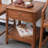 17.72" Brown Solid Wood Rectangular Coffee Table