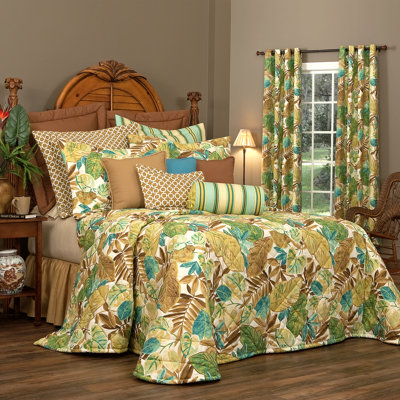 Brunswick Tropical Cotton Floral Bedspread
