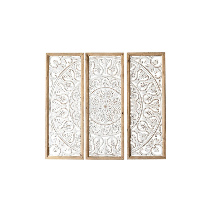 Retro White Solid Wood Wall Decor