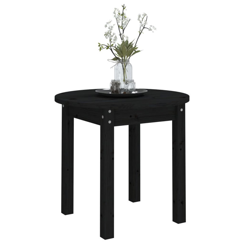 Amylynn Solid Wood Four Leg Coffee Table, 40cm H x 45cm W x 45cm D, Black