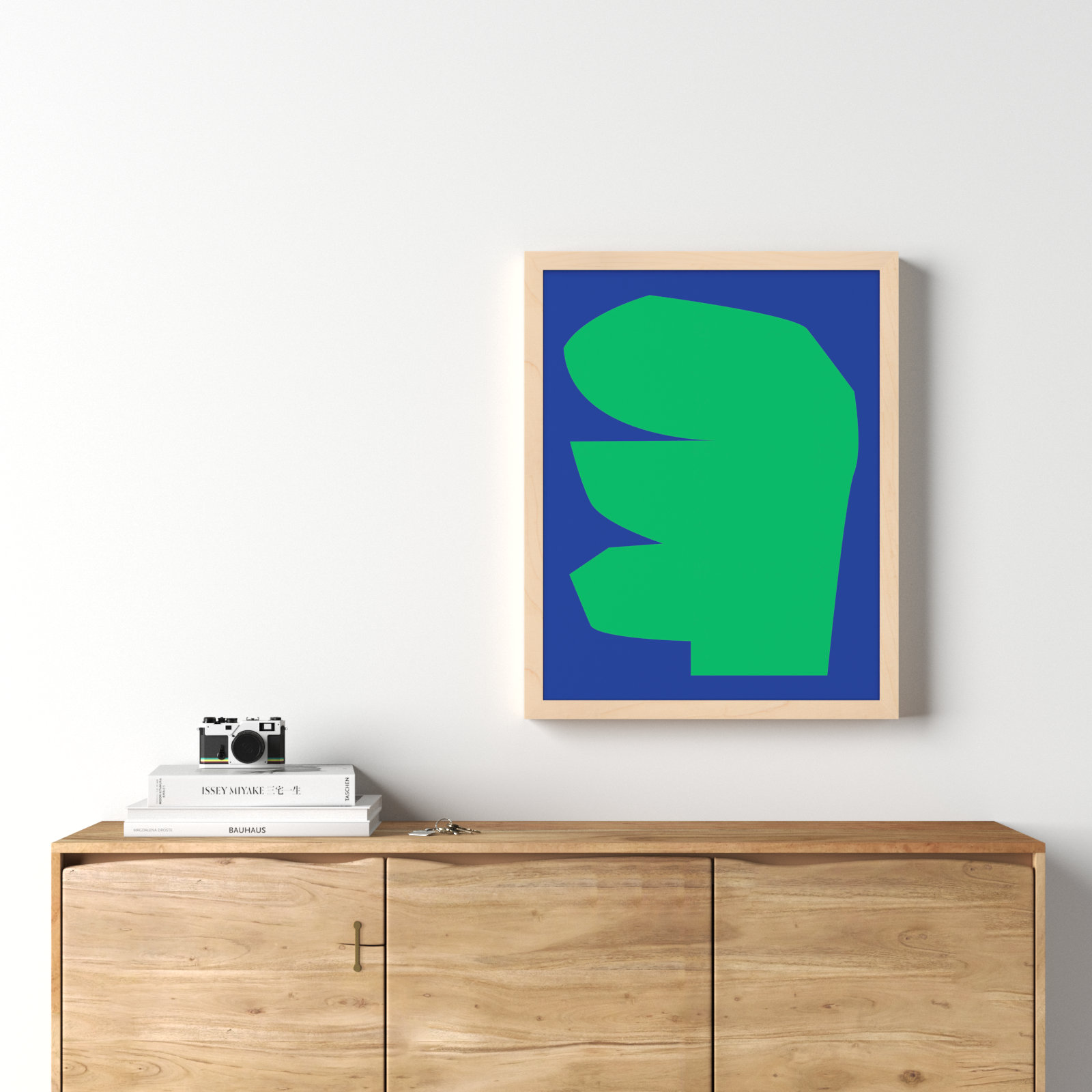 Reynard "Process 1" Print by Michael Kempen, Yellow Framed, 24" W x 30" H